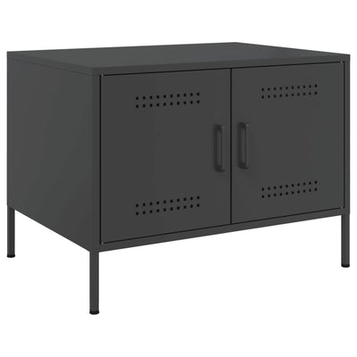 Sohvapöytä musta 68x50x50,5 cm kylmävalssattu teräs