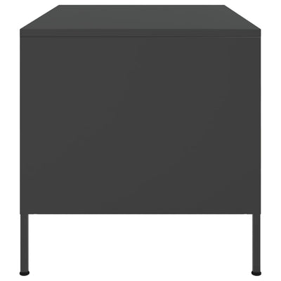 Sohvapöytä musta 68x50x50,5 cm kylmävalssattu teräs