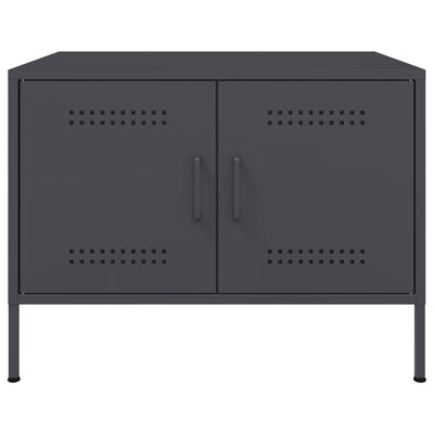 Antrasiitti sohvapöytä Stanoiu 68x50x50,5cm (kylmävalssattu teräs)