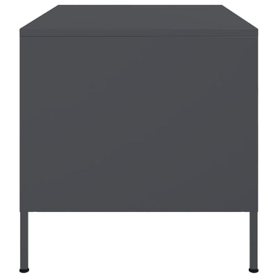 Sohvapöytä antrasiitti 68x50x50,5 cm kylmävalssattu teräs