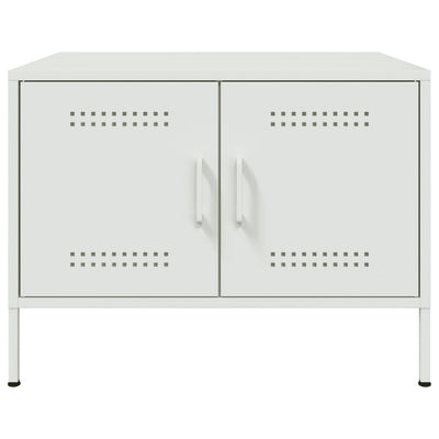 Valkoinen sohvapöytä Stanoiu 68x50x50,5cm (kylmävalssattu teräs)