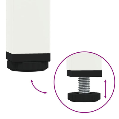 Valkoinen sohvapöytä Stanoiu 68x50x50,5cm (kylmävalssattu teräs)