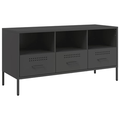 TV-taso musta 100,5x39x50,5 cm kylmävalssattu teräs