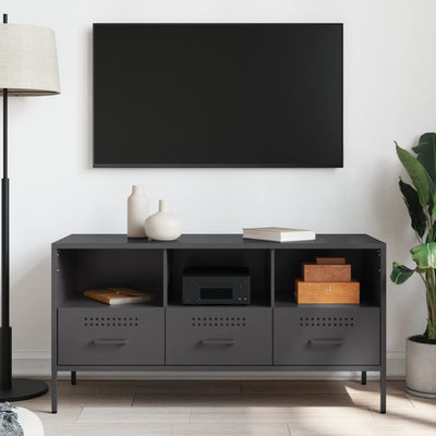 TV-taso musta 100,5x39x50,5 cm kylmävalssattu teräs