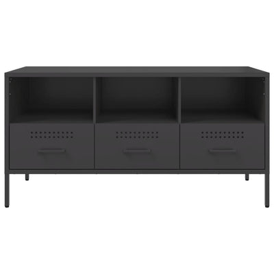 TV-taso musta 100,5x39x50,5 cm kylmävalssattu teräs