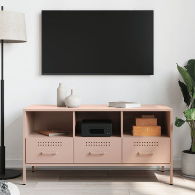 TV-taso pinkki 100,5x39x50,5 cm kylmävalssattu teräs