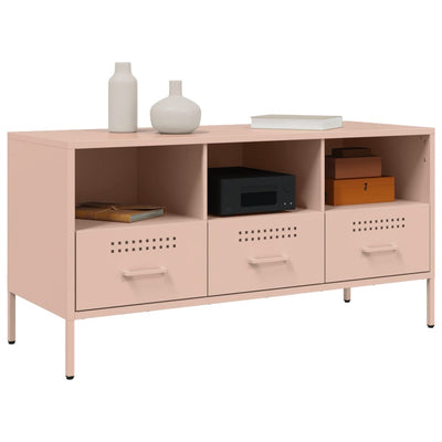 TV-taso pinkki 100,5x39x50,5 cm kylmävalssattu teräs