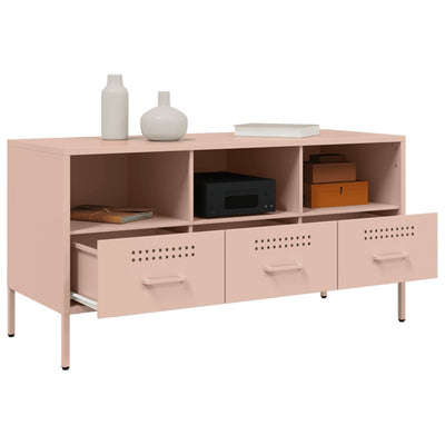 TV-taso pinkki 100,5x39x50,5 cm kylmävalssattu teräs