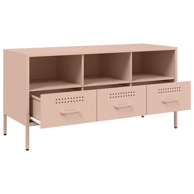 TV-taso pinkki 100,5x39x50,5 cm kylmävalssattu teräs