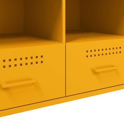 TV-taso sinapinkeltainen 100,5x39x50,5 cm kylmävalssattu teräs