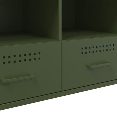 TV-taso oliivinvihreä 100,5x39x50,5 cm kylmävalssattu teräs