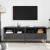 TV-tasot 2 kpl musta 68x39x50,5 cm kylmävalssattu teräs