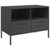 TV-tasot 2 kpl musta 68x39x50,5 cm kylmävalssattu teräs