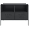 TV-tasot 2 kpl musta 68x39x50,5 cm kylmävalssattu teräs