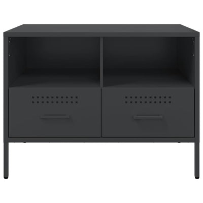 TV-tasot 2 kpl musta 68x39x50,5 cm kylmävalssattu teräs