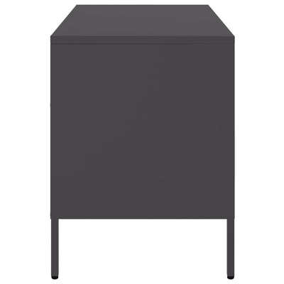 TV-tasot 2 kpl musta 68x39x50,5 cm kylmävalssattu teräs