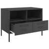 TV-tasot 2 kpl musta 68x39x50,5 cm kylmävalssattu teräs