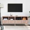 TV-tasot 2 kpl pinkki 68x39x50,5 cm kylmävalssattu teräs