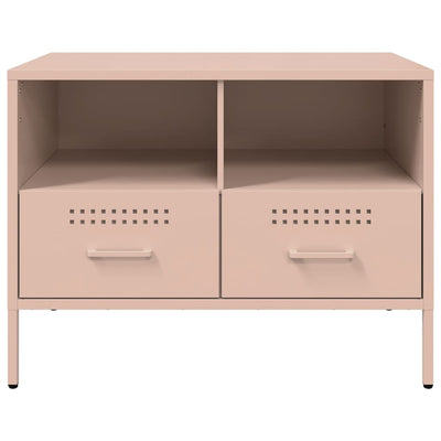 TV-tasot 2 kpl pinkki 68x39x50,5 cm kylmävalssattu teräs