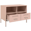 TV-tasot 2 kpl pinkki 68x39x50,5 cm kylmävalssattu teräs