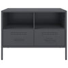 TV-tasot 2 kpl antrasiitti 68x39x50,5 cm kylmävalssattu teräs