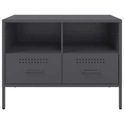 TV-tasot 2 kpl antrasiitti 68x39x50,5 cm kylmävalssattu teräs