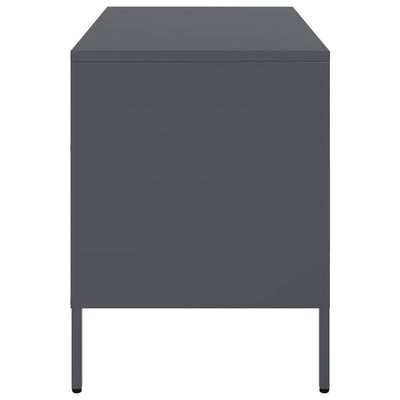 TV-tasot 2 kpl antrasiitti 68x39x50,5 cm kylmävalssattu teräs