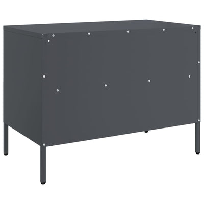 TV-tasot 2 kpl antrasiitti 68x39x50,5 cm kylmävalssattu teräs