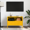 TV-taso sinapinkeltainen 68x39x50,5 cm kylmävalssattu teräs