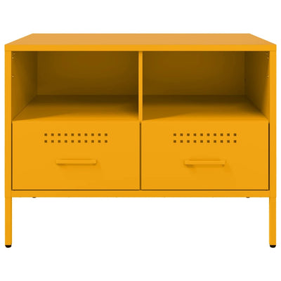 TV-taso sinapinkeltainen 68x39x50,5 cm kylmävalssattu teräs