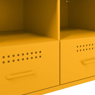 TV-taso sinapinkeltainen 68x39x50,5 cm kylmävalssattu teräs