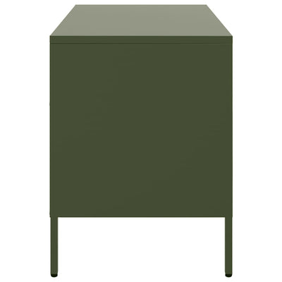 TV-taso oliivinvihreä 68x39x50,5 cm kylmävalssattu teräs