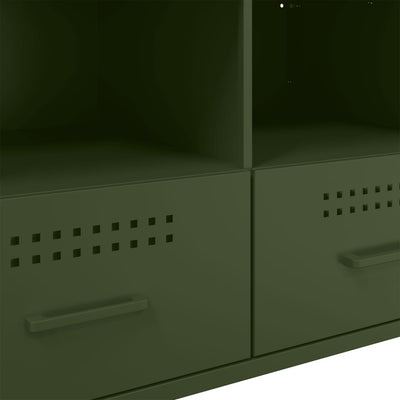 TV-taso oliivinvihreä 68x39x50,5 cm kylmävalssattu teräs