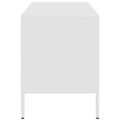 Valkoinen tv-tasot Domusei 68x39x50,5cm (2 kpl kylmävalssattu teräs)