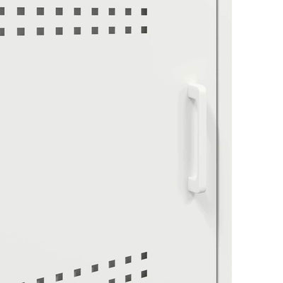 Valkoinen yöpöydät Oftana 36x39x68cm (2 kpl, teräs)