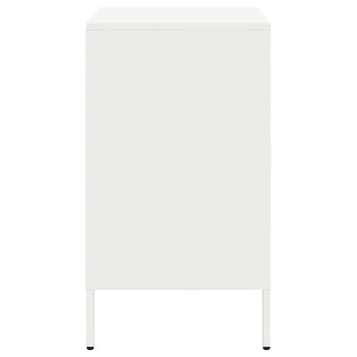 Valkoinen yöpöydät Oftana 36x39x68cm (2 kpl, teräs)