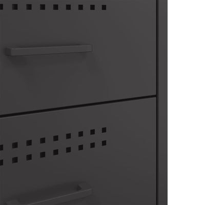 Musta tv-taso Shyheim 36x39x68cm (kylmävalssattu teräs)