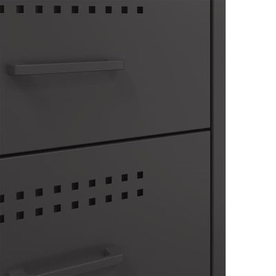 Musta yöpöydät Shyheim 36x39x68cm (2 kpl kylmävalssattu teräs)