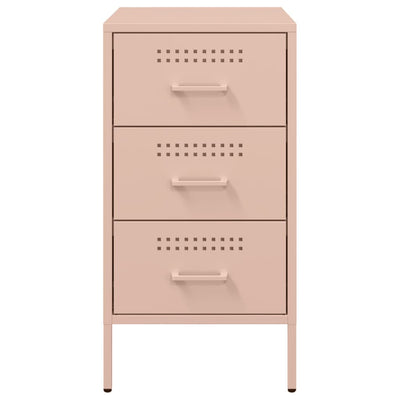 Yöpöytä pinkki 36x39x68 cm kylmävalssattu teräs
