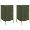 Oliivinvihreä yöpöydät Shyheim 36x39x68cm (2 kpl kylmävalssattu teräs)