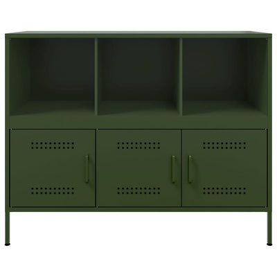 Senkki oliivinvihreä 100,5x39x79 cm kylmävalssattu teräs