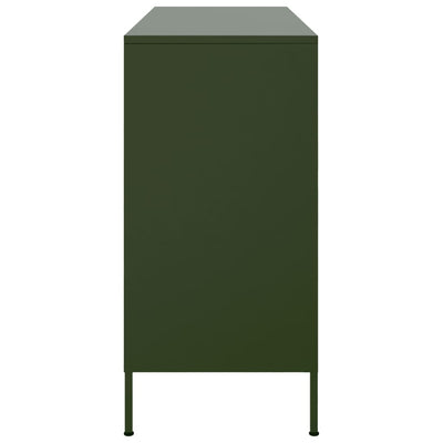 Senkki oliivinvihreä 100,5x39x79 cm kylmävalssattu teräs