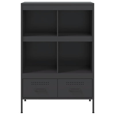 Kaappi musta 68x39x101,5 cm kylmävalssattu teräs