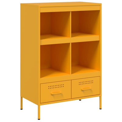 Kaappi sinapinkeltainen 68x39x101,5 cm kylmävalssattu teräs