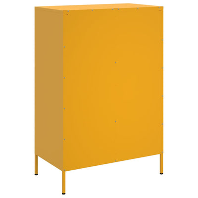 Kaappi sinapinkeltainen 68x39x101,5 cm kylmävalssattu teräs