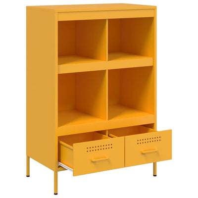 Kaappi sinapinkeltainen 68x39x101,5 cm kylmävalssattu teräs