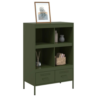 Kaappi oliivinvihreä 68x39x101,5 cm kylmävalssattu teräs