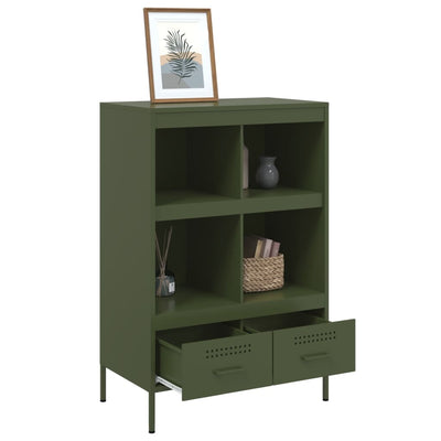 Kaappi oliivinvihreä 68x39x101,5 cm kylmävalssattu teräs
