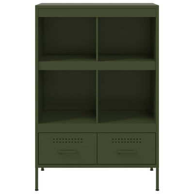 Kaappi oliivinvihreä 68x39x101,5 cm kylmävalssattu teräs