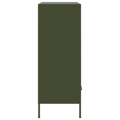 Kaappi oliivinvihreä 68x39x101,5 cm kylmävalssattu teräs